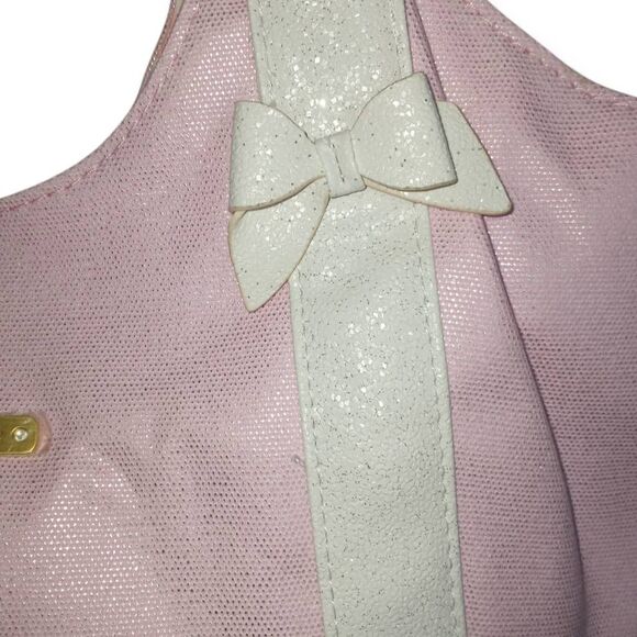 JUICY COUTURE PINK & WHITE SPARKLE TOTE BAG EUC - Picture 3 of 11